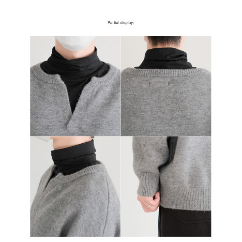 DAZO 純色絨感Y字領套頭毛衣男極簡老錢風曡穿高級感針織衫韓版潮 DAZO 純色絨感Y字領套頭毛衣男極簡老錢風曡穿高級感針織衫韓版潮