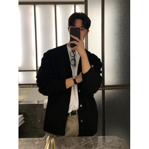 SSUMENAM慵懶風毛衣外套男2024秋冬新款高級感針織開衫設計感小衆 SSUMENAM慵懶風毛衣外套男2024秋冬新款高級感針織開衫設計感小衆