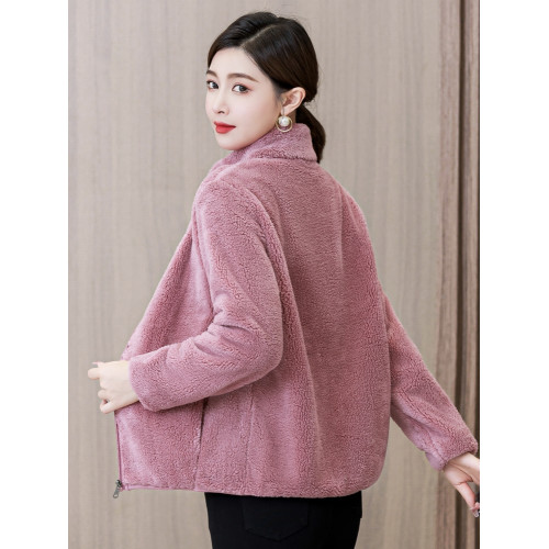 秋冬外套女短款加絨加厚雙面珊瑚絨保暖搖粒法蘭絨衣長袖毛絨內膽 秋冬外套女短款加絨加厚雙面珊瑚絨保暖搖粒法蘭絨衣長袖毛絨內膽