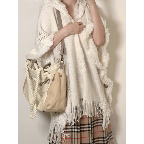 針織衫流蘇鬭篷波西米亞風罩衫民族風連帽披肩外搭外套女秋冬毛衣 針織衫流蘇鬭篷波西米亞風罩衫民族風連帽披肩外搭外套女秋冬毛衣
