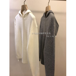 之*家原紗！！氣質羊毛羊絨寬松加厚連帽氣質針織連帽毛衣女秋冬