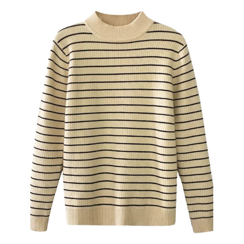 條紋毛衣女秋冬新款2025爆款內搭加厚一體絨打底衫半高領保暖上衣 條紋毛衣女秋冬新款2025爆款內搭加厚一體絨打底衫半高領保暖上衣