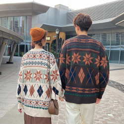 情侶裝冬裝2025新款寬松慵懶風冬季大款毛衣女加厚內穿百搭針織衫