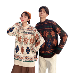 情侶裝冬裝2025新款寬鬆慵嬾風冬季大款毛衣女加厚內穿百搭針織衫