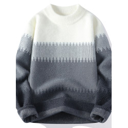 毛衣男秋冬款青少年線衣針織打底衫高中學生仿水貂絨加厚保暖衣潮