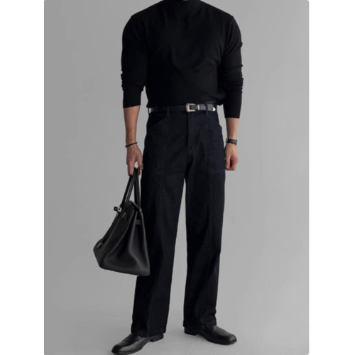 內搭款高彈半高領針織衫男秋冬高級感親膚保暖修身中領毛衣打底衫 內搭款高彈半高領針織衫男秋冬高級感親膚保暖修身中領毛衣打底衫