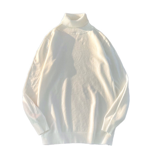 毛衣男高領2025秋冬新款港風長袖針織打底衫純色套頭情侶百搭上衣