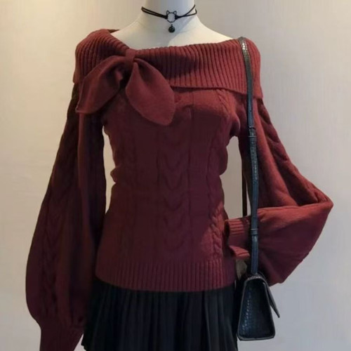 毛衣女秋冬季chic日系百搭甜美減齡兔耳領奈奈風收腰顯瘦長袖上衣 毛衣女秋冬季chic日系百搭甜美減齡兔耳領奈奈風收腰顯瘦長袖上衣