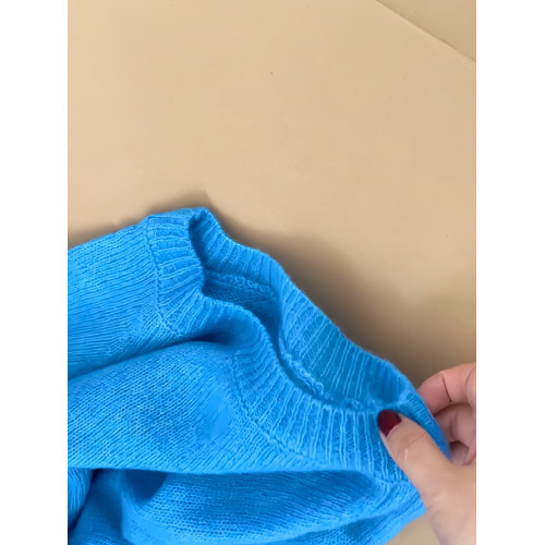 多巴胺藍色圓領套頭針織衫軟糯毛衣秋冬質感穿搭女2025新款上衣 多巴胺藍色圓領套頭針織衫軟糯毛衣秋冬質感穿搭女2025新款上衣