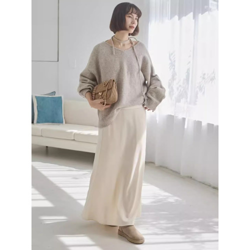 A 慵懶風 含羊毛 後背系帶蝴蝶結 柔軟寬松v領長袖套頭毛衣女上衣 A 慵懶風 含羊毛 後背系帶蝴蝶結 柔軟寬松v領長袖套頭毛衣女上衣