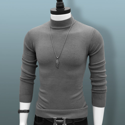 毛衣男士半高領秋冬厚款打底衫韓版潮流針織衫毛線衫大碼保暖2025