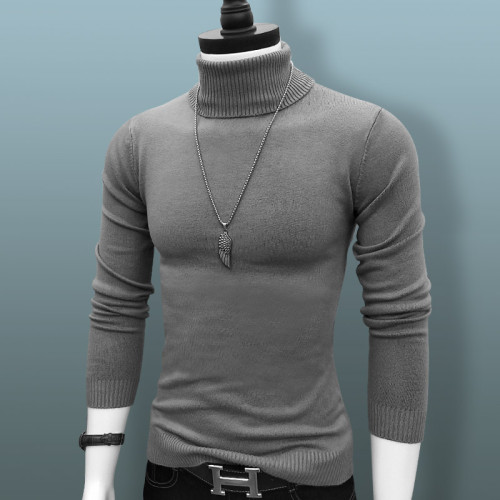 毛衣男士半高領秋冬厚款打底衫韓版潮流針織衫毛線衫大碼保暖2025