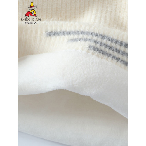 稻草人毛衣慵懶風入冬高級感穿搭男加絨加厚軟糯圓領內搭針織衫男