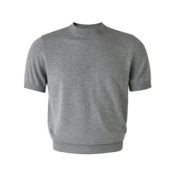 美式復古老錢風針織小圓領短袖男夏季健身顯肌肉休閒短款修身T恤