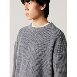 【限時9折】Vavu日系基礎華夫格針織衫秋冬寬松休閒毛衣cityboy潮