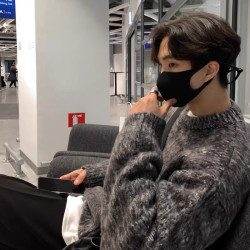 美式設計感紥染綠色毛衣男秋高街vintage打底線衣寬鬆情侶針織衫