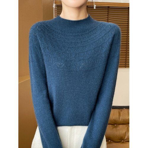 半高領羊毛衫女100純羊毛套頭短款羊絨衫寬松內搭毛衣線衫打底衫 半高領羊毛衫女100純羊毛套頭短款羊絨衫寬松內搭毛衣線衫打底衫