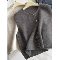 145小矮個子針織開衫背心馬甲女秋冬季150穿搭內搭短款坎肩上衣xs