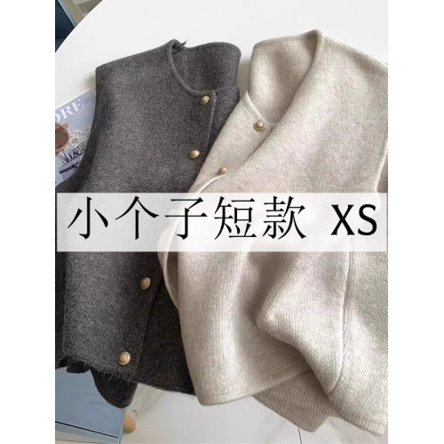 145小矮個子針織開衫背心馬甲女秋冬季150穿搭內搭短款坎肩上衣xs 145小矮個子針織開衫背心馬甲女秋冬季150穿搭內搭短款坎肩上衣xs