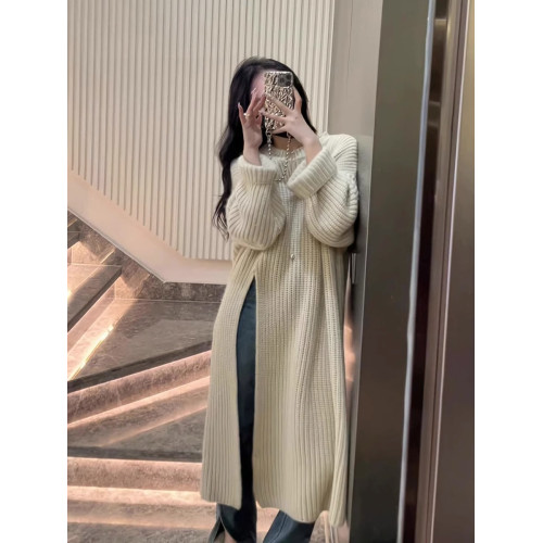 慵懶風法式毛衣裙女2024秋冬季新款套頭開叉過膝中長款針織連衣裙 慵懶風法式毛衣裙女2024秋冬季新款套頭開叉過膝中長款針織連衣裙