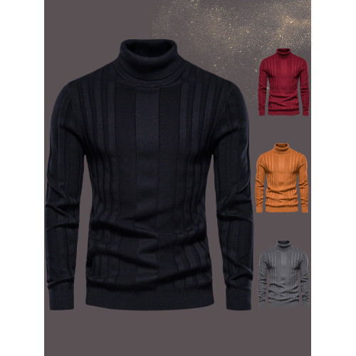 毛衣男士長袖秋冬季潮流修身高領毛加厚男秋裝休閒港風針織衫保暖
