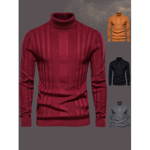 毛衣男士長袖秋冬季潮流修身高領毛加厚男秋裝休閒港風針織衫保暖
