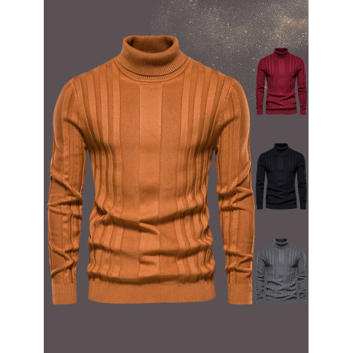毛衣男士長袖秋冬季潮流修身高領毛加厚男秋裝休閒港風針織衫保暖