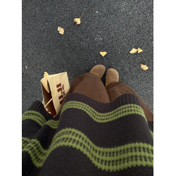 韓系條紋撞色毛衣女秋冬新款高級感寬鬆慵嬾風軟糯內搭針織衫上衣