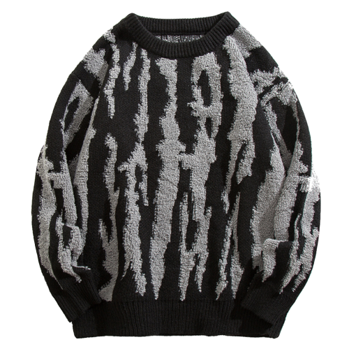 BMOB秋冬潮牌街頭撞色慵懶風粗毛線針織衫韓系上衣男加厚百搭毛衣 BMOB秋冬潮牌街頭撞色慵懶風粗毛線針織衫韓系上衣男加厚百搭毛衣