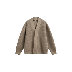 悟空有貨不規則斜紐釦開衫V領毛衣男女復古慵懶風情侶道袍針織衫