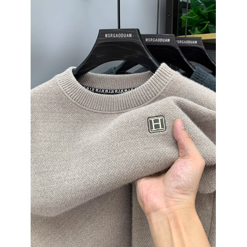 圓領一體絨毛衣男冬季新品休閒寬松加絨加厚雪尼爾保暖刺綉打底衫 圓領一體絨毛衣男冬季新品休閒寬松加絨加厚雪尼爾保暖刺綉打底衫