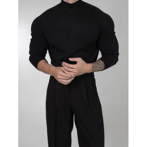 半高領針織衫男2025秋冬季新款韓版潮流百搭修身加絨毛衣打底衫 半高領針織衫男2025秋冬季新款韓版潮流百搭修身加絨毛衣打底衫