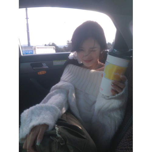 純欲高領一字肩毛衣女秋冬季溫柔慵嬾風高級感寬鬆氣質針織衫外套