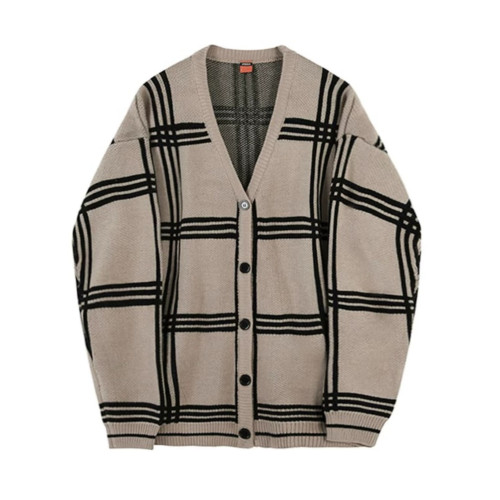 日系慵嬾風男士開衫針織衫秋冬季新款潮流外套高級感寬鬆百搭毛衣