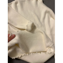 花邊半高領針織衫2025秋冬新款韓設計感加絨打底衫內搭加厚上衣女