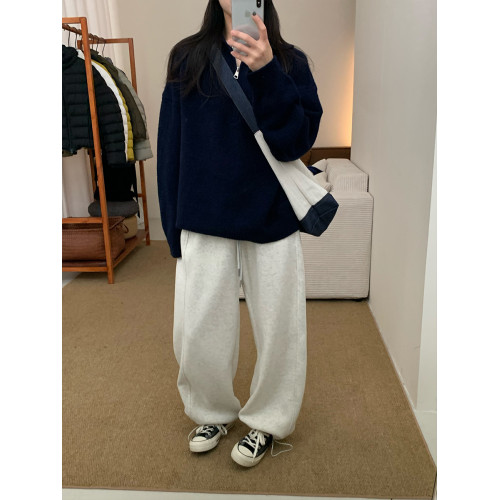 時尚學院風polo半拉鍊毛衣2025秋季新款韓版百搭寬鬆顯瘦針織衫女