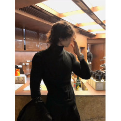 cleanfit黑色高領毛衣男款冬季顯肌肉保暖內搭長袖打底針織衫線衣