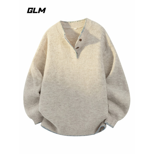 【敖瑞鵬代言】GLM官方亨利針織衫男士巨好看的冬季穿搭內搭毛衣 【敖瑞鵬代言】GLM官方亨利針織衫男士巨好看的冬季穿搭內搭毛衣