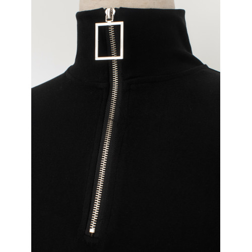 【德絨】不起球拉鍊半高領打底衫男士黑色毛衣秋冬內搭中領針織衫