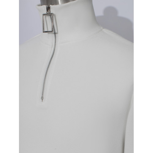 【德絨】不起球拉鍊半高領打底衫男士黑色毛衣秋冬內搭中領針織衫