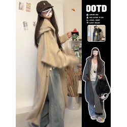 慵嬾風高級感毛衣外套女2026新款長款寬鬆針織開衫韓系秋冬季穿搭