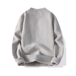 半高領毛衣男士秋冬季寬松針織打底衫個性拼接撞色內搭加厚毛線衣