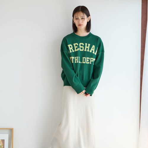 L 特價清   秋冬款 字母套頭寬松針織長袖毛衣女