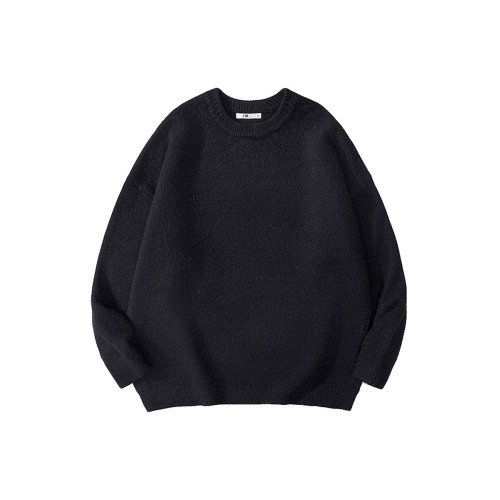 BOYUE帛躍日系簡約基礎款純色毛衣落肩休閒打底百搭男女針織衫潮 BOYUE帛躍日系簡約基礎款純色毛衣落肩休閒打底百搭男女針織衫潮