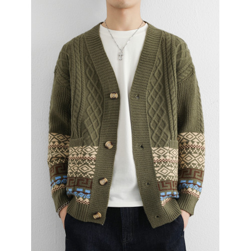 新款男士毛衣外套秋冬季加厚保暖針織衫休閒百搭時尚潮流開衫外套 新款男士毛衣外套秋冬季加厚保暖針織衫休閒百搭時尚潮流開衫外套