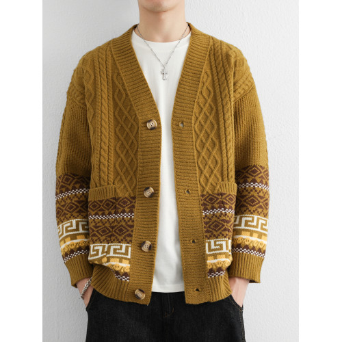 新款男士毛衣外套秋冬季加厚保暖針織衫休閒百搭時尚潮流開衫外套 新款男士毛衣外套秋冬季加厚保暖針織衫休閒百搭時尚潮流開衫外套