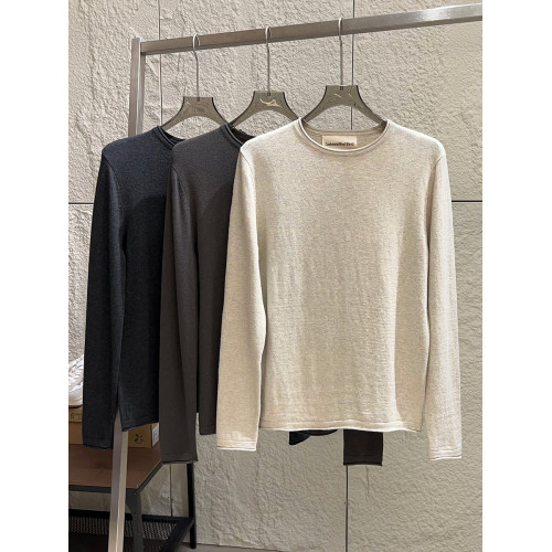 意式輕奢！羊絨羊毛混紡！秋季男士親膚舒適薄款彈力透氣圓領毛衣