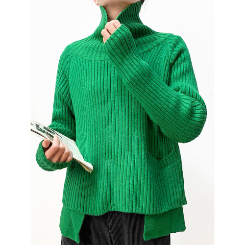 高貨品牌~輕奢~超質感~厚實羊毛衫~時髦大牌感寬松高領毛衣女秋冬 高貨品牌~輕奢~超質感~厚實羊毛衫~時髦大牌感寬松高領毛衣女秋冬