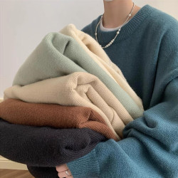 毛衣男女秋冬季寬松慵懶風高級感日系復古加厚內搭打底針織衫潮牌