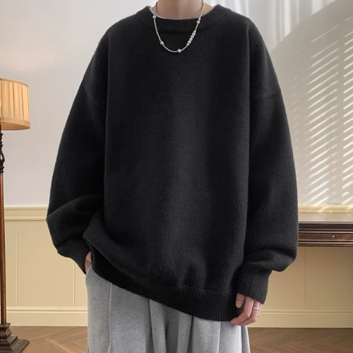 毛衣男女秋冬季寬松慵懶風高級感日系復古加厚內搭打底針織衫潮牌